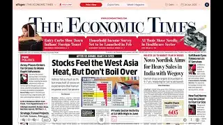 24 June 2025 | The Economic Times Newspaper | Daily Finance & Business News Analysis