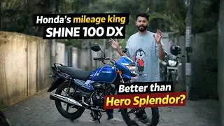 Honda Shine 100 DX Mileage King Better than Hero Splendor ! 80 kmpl 800 kilometers full tank !!