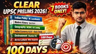 UPSC Prelims 2026 Strategy 🔥 | 7 Books Only | 100 Days Hard Challenge