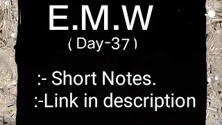 Electromagnetic waves || #EMW Short Notes of PW|| Link in description 🌞