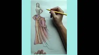 Blake Lively Met Gala Dress Reveal Inspired Fashion Illustration. Folds drawing by Olga Viotti