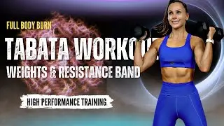 Full Body Burn: 60-Min Tabata Workout with Weights & Resistance Band | Maximum Fat Burn, Abs Sculpt
