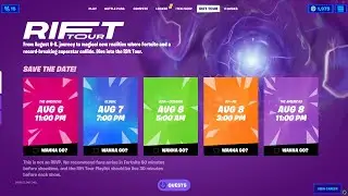 Save the Date in the Rift Tour Tab and play a match! Fortnite Rift Tour Challenge/Quest Guide