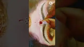Simple Bridal Bindi Design Highlights Red Colour❤️|| Kolka Design || Alpona Design || #shorts #viral