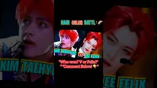 V (BTS) vs Felix (Stray Kids) Hair Color Battle! 🌈 Who is the Visual King? 🔥 #BTS #StrayKids