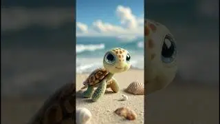 TURTLE ON BEACH🐢 hading joy #shorts #viralshorts #viral #turtle #beach