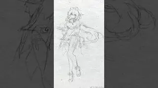 Drawing Genshin Impact Ganyu from Reference 臨摹練習畫原神甘雨 - Fanart