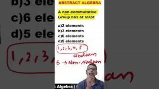 #20 trick of abstract algebra | non-commutative Group has at least |non abelian  Group has at least