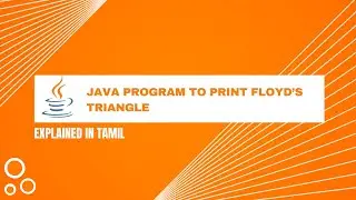 Java Program to Print Floyd's Triangle || Tamil