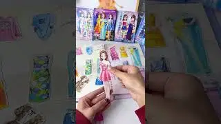 ASMR paper doll dress up sticker #stickers #dressup #paperdoll #paperasmr #unboxing
