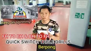 Table Tennis forehand & backhand quick switch table drills | Berpong