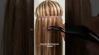 100% human remy virgin butterfly weft Extension Install tutorial #butterflyhairextensions