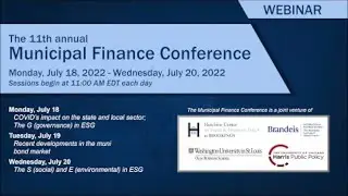 11th annual Municipal Finance Conference: Outlook for State and Local Infrastructure Spending