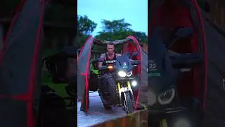 HOW TO WAKE UP CAMPING ON ADVENTURE MOTORCYCLE #hondamotorcycles