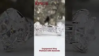 Platinum engagement ring with&nbsp;diamonds #jewelry #gemcollection #semipreciousgems #diamond #ring