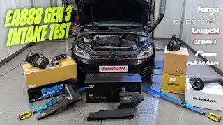 EA888 Ultimate Intake Test - Eventuri, Forge, GruppeM, MST, Racingline R600 & Ramair! (MK7 Golf GTI)