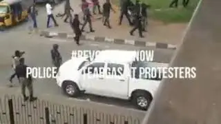 REVOLUTION PEACEFUL PROTEST TURNS TO WAR WITH POLICE