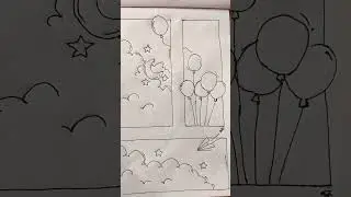 Aesthetic flying balloon drawing idea .ft Anything Adrija