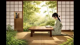 🌿 Japanese Anime Study Room Ambience &ndash; Calm Nature + Bamboo Sounds | Lofi No Talking (Loop)