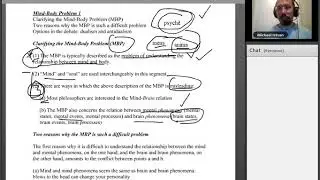 Mind Body 1: Options in the Mind-Body Debate