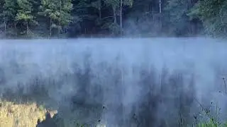 Smoke on the water #ghostwater #spooky #fall #nature #morning #pond