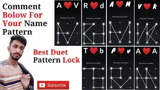 Name Pattern Lock | New PAttern Lock design | AV, RD, AM, VK, TB, PV, AA pattern lock | Screen Locks