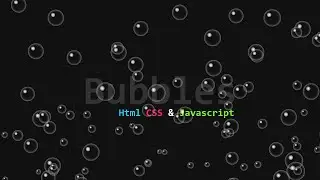 Animated Realistic Bubbles using Html CSS & Vanilla Javascript