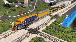 N scale- running a Atlas NCER gp38-2 with a LLPX 2210 (Locomotive Leasing Partners) trailing