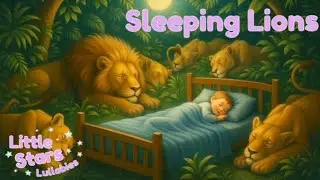 Sleeping Lions | Gentle Male Vocal Acoustic Lullaby for Babies & Toddlers | Bedtime Sleep Music