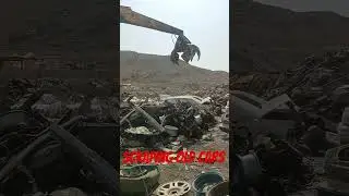 Scrap Yard. Cropping Old Cars #scraper #car #oldcars #youtubeshorts #everyone
