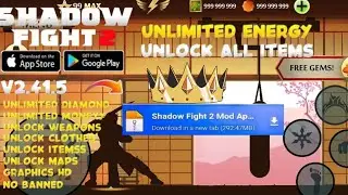 Shadow Fight 2 MOD APK 2025 |Unlimited Everything + Max Level + All Weapon Unlocked!