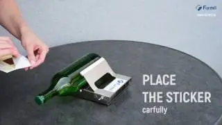 How to place sticker on a vine bottle - inovative tool