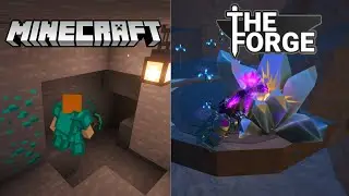 This game is Minecraft as a Roblox RPG. (The Forge)