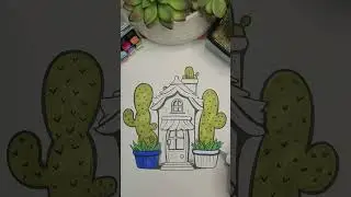 Cute Cactus Houses Coloring Book 🌵🏠 Relaxing & Fun for All Ages!