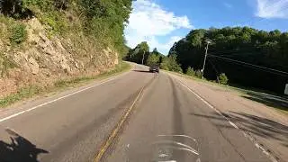 Motorcycle ride from Mountain City TN to Zionville NC, via Highway 421.