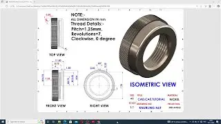 ПРАКТИЧЕСКОЕ УЧЕБНОЕ ПОСОБИЕ SOLIDWORKS-38, ПРОЕКТИРОВАНИЕ НАКАТНЫХ ГАЙОК
