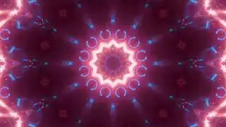 VJ Loop, Purple & Blue Kaleidoscope: Mesmerizing 4K Light Effects, Dynamic Motion Graphics Art Show