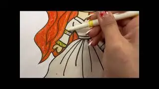 DlY How to draw cute Merida from Brave Drawing Challenge 🧡💚 @DebbyArts #disneyprincesses #brave
