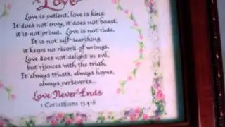 Love- 1 Corinthians 13 Wooden Music Box.MP4