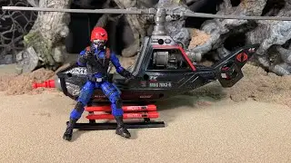 Cobra Fang GI Joe Retro Collection modern vehicle with pilot review F.A.N.G. Air Trooper