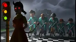Scary Teacher 3D vs Squid Game | Dont Cross The Red Light: Good vs Evil Bicycle Racers Final Trip