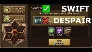 CRAFT SWIFT RUNES FOR FASTER PROGRESSION - SUMMONERS WAR