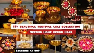 * Trendy & Asthetic* Urli Collection🌼Affordable festival Haul | MEESHO decor haul #meesho #festival 