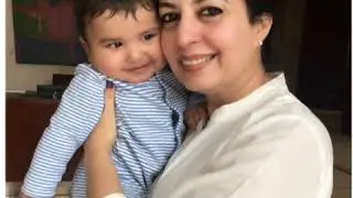 bigboss adarsh with his wife gulnar and nirvaan with family and friends
