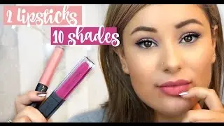 2 Lipsticks, 10 Shades | How to mix matte liquid lipsticks | scattynattyxx
