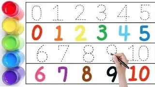 Один, два, три | Счет от 1 до 10 | Числа 123, 123 | Учимся считать | Счет чисел #вирусный