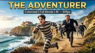 The Adventurer (1917) Charlie Chaplin | Colorized | Full Movie | 4k - 60fps