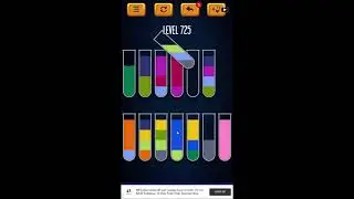 Water Sort Puzzle - Color Liquid Sorting Game Level 725 Solution