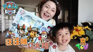 [玩具] 汪汪隊立大功玩具廚房開箱！切菜煮菜好好玩！ Paw Patrol Kitchen Toy Playset  | 小陶德沛莉 玩具開箱