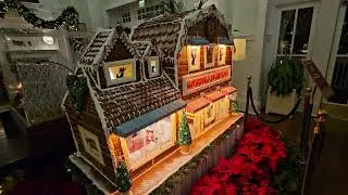 The Gingerbread Bakery Display At Disney's Boardwalk Resort. December 21st 2023.